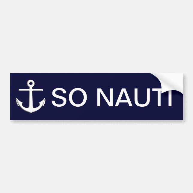 So Nauti - lustige Bootfahrt Autoaufkleber (Vorne)