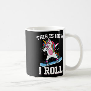 So nehme ich Dabbing Unicorn Snowboarden Sn Kaffeetasse