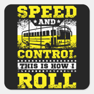 So nehme ich den Busfahrer Quadratischer Aufkleber