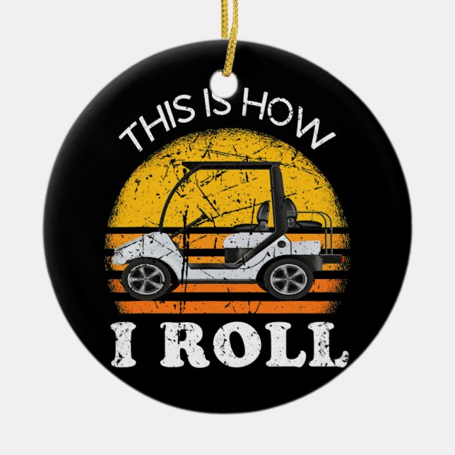 So nehme ich Golf Cart Funny Golfers Keramik Ornament (Vorne)