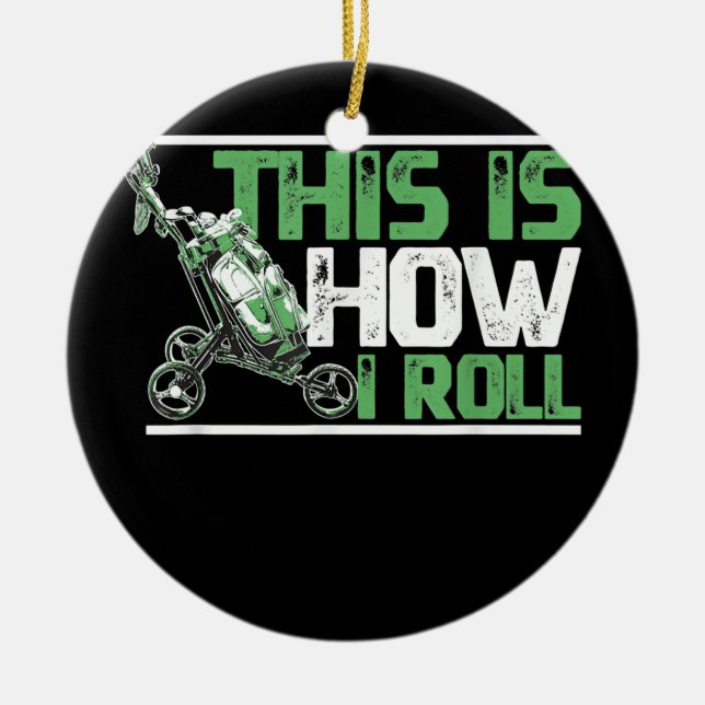 So nehme ich Golf Cart für Golfer und Keramik Ornament (Vorne)