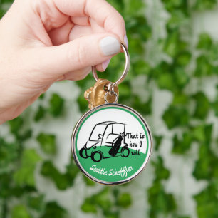 So nehme ich Golf Pun Personalisierten Schlüsselan Schlüsselanhänger