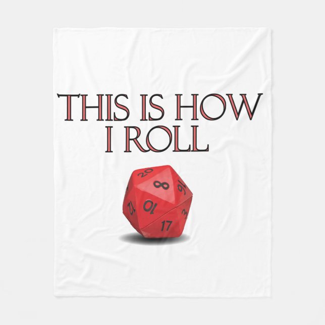 So nehme ich lustige RPG Würfel Fleecedecke (Vorderseite)