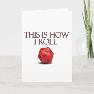 So nehme ich lustige RPG Würfel Karte