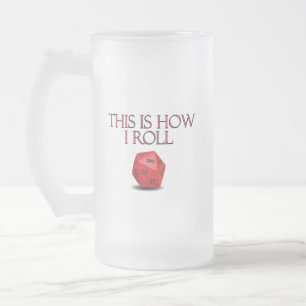 So nehme ich lustige RPG Würfel Mattglas Bierglas