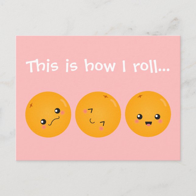 So nehme ich Orange Style Postkarte (Vorderseite)