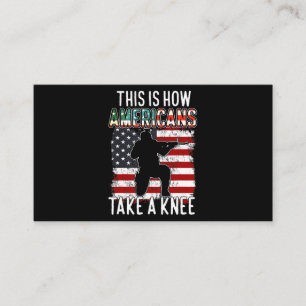 So nehmen Amerikaner knielustige Geschenkgutschein Visitenkarte