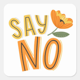 So nein quadratischer aufkleber