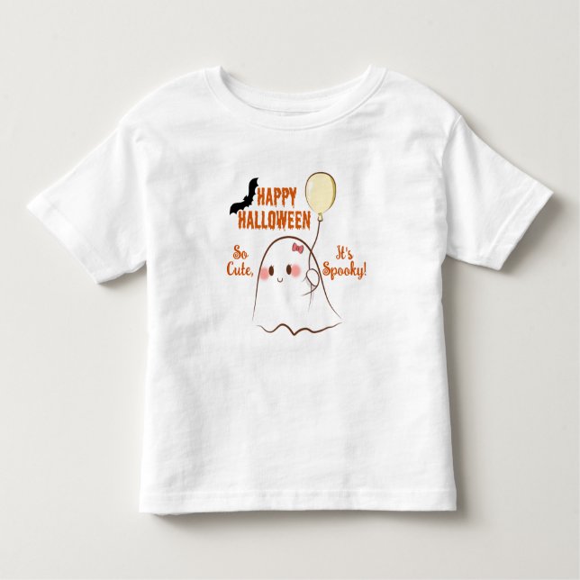 So Niedlich, es ist Spooky Girl's 1. Halloween-Gei Kleinkind T-shirt (Vorderseite)