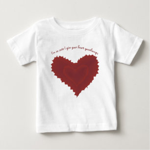 So Niedlich Heart Goosebumps Dark Red Textured Hea Baby T-shirt