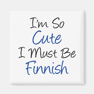 So Niedlich muss ich Finnisch sein Magnet