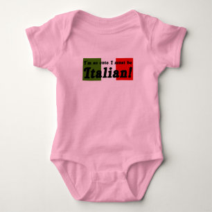 So niedlich muss ich italienisches Säuglings-Shir Baby Strampler