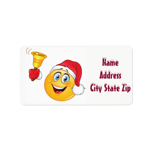 *SO NIEDLICHE CHRISTMAS EMOJI " mit *SCHNEE SCHRIF Adressaufkleber (Vorne)