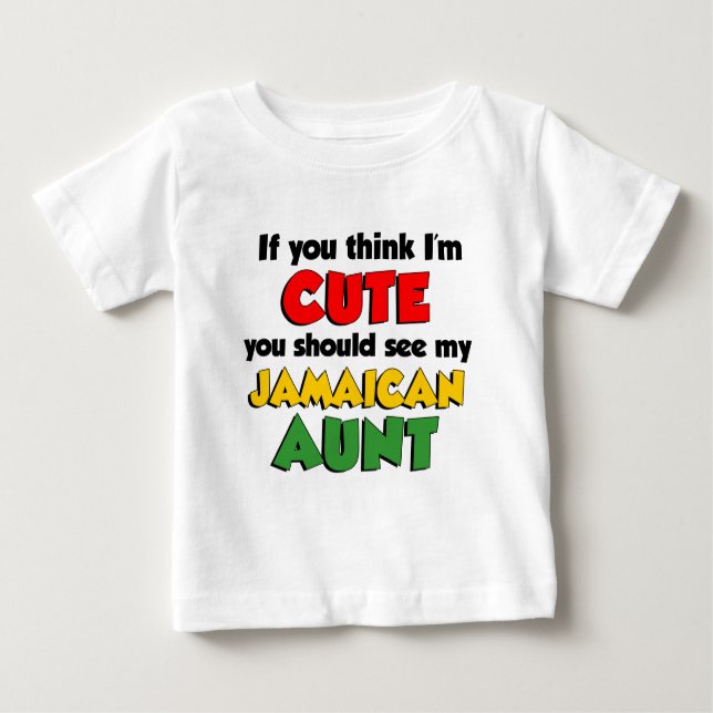 So Niedliche jamaikanische Tante Baby T-shirt (Vorderseite)