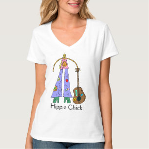 So niedlicher Hippie-Küken-Entwurfs-T - Shirt