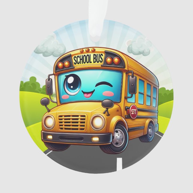SO NIEDLICHER Schulbus Ornament (Vorderseite)