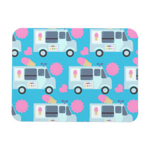 So Niedliches Eis Creme Truck Muster Magnet