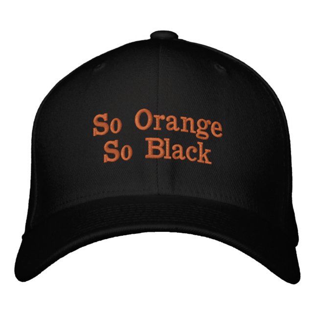 "So orange. Schwärzen Sie so" Hut mit "dem mutigen (Vorderseite)