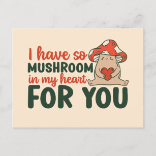 So Pilz in meinem Herzen Pun Funny Valentinstag Postkarte