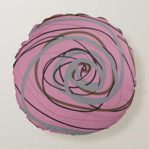 SO PINK SPIRAL Round Throw Kissen
