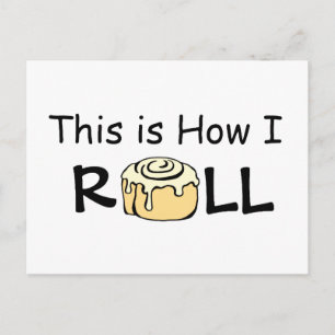 So Roll Cinnamon Roll Bun Personalisiert Postkarte