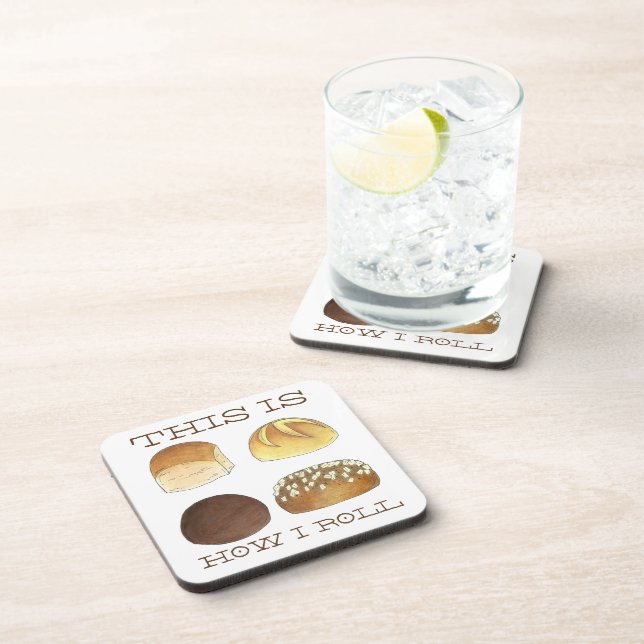 So Roll ich Abendbrotwalzen Sonnenlicher Feinschme Getränkeuntersetzer (Rechte Seite)