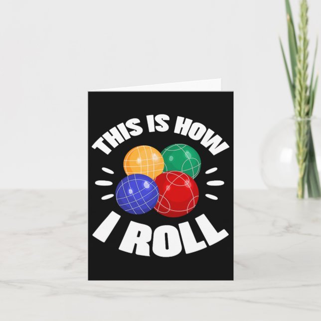 So Roll ich Bocce Ball Bocci Player Italienisch Karte (Vorderseite)