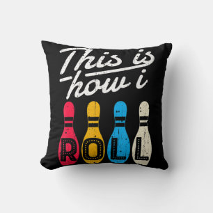 So Roll ich Bowling Bowler Bowlers Fun Gif Kissen