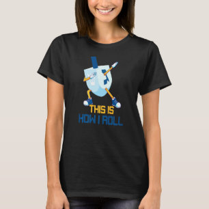 So Roll ich Dabbing Dreidel Menorah Channuk T-Shirt