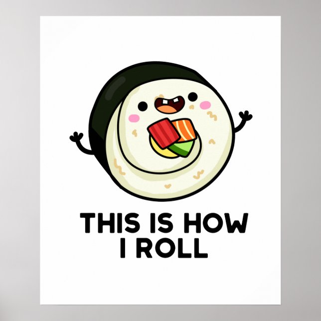 So Roll ich Funny Sushi Pub Poster (Vorne)