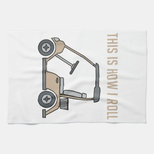 So Roll ich Golf Cart Funny Golfers Geschirrtuch