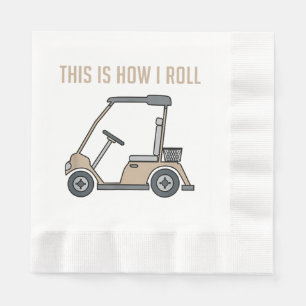 So Roll ich Golf Cart Funny Golfers Serviette