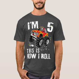 So Roll ich Monster Truck 5 Yrs 5th Birthda T-Shirt