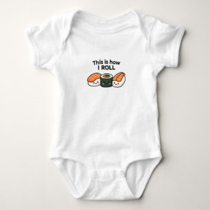 So Roll ich — Niedlicher Sushi Pun Baby Strampler