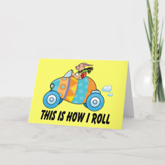 So Roll ich Osterhasen Feiertagskarte