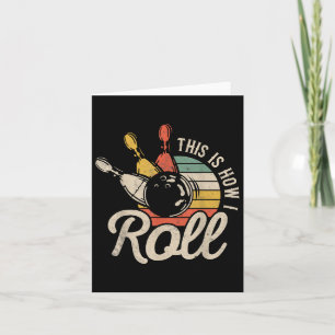So Roll ich Retro Funny Bowling Team Bowler Karte