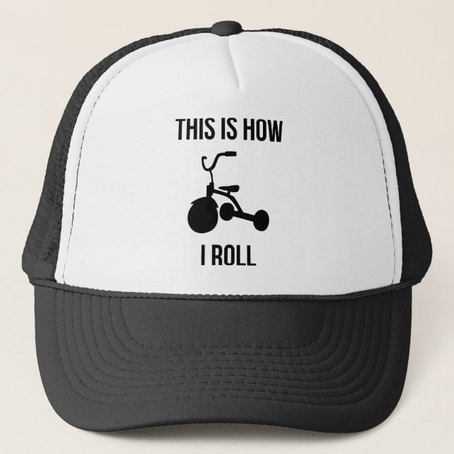 So Roll ich Truckerkappe (Vorderseite)