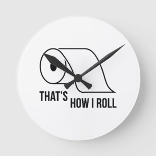 So Roll Runde Wanduhr
