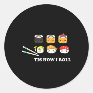So Roll Shushi Happy Sushi Anime Japanisch F Runder Aufkleber