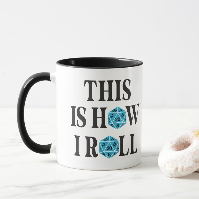 So rolle ich 20 seitliches Dice-Shirt Tasse (Mit Donut)