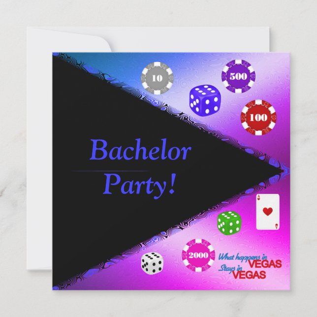 SO ROLLE ICH BACHELOR INVITATIONSGradienten Einladung (Vorderseite)