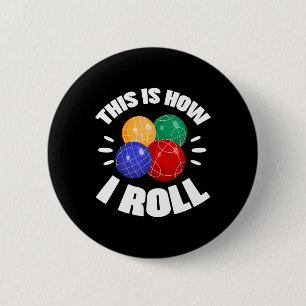 So rolle ich Boccia-Kugel Bocci-Spieler Italien Button