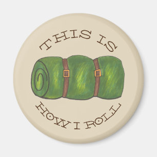 So rolle ich das Rolled Camp Sleeping Bag Wandern Magnet
