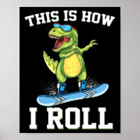 So rolle ich Dinosaurier-Snowboarden Trex Schneesc