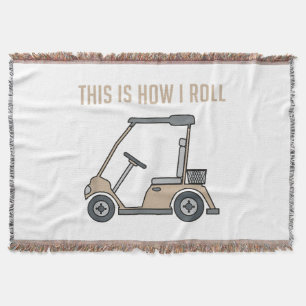 So rolle ich Golfcart Lustige Golfer Decke
