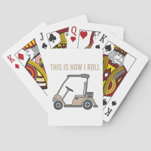 So rolle ich Golfcart Lustige Golfer Spielkarten