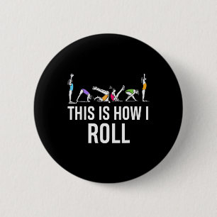 So rolle ich lustige Cheerleading-Turnerin Button