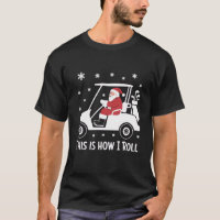 So rolle ich lustiger Weihnachtsmann fährt Golfcar