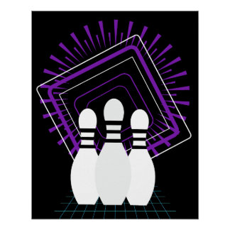 so rolle ich niedlichen Bowling Poster