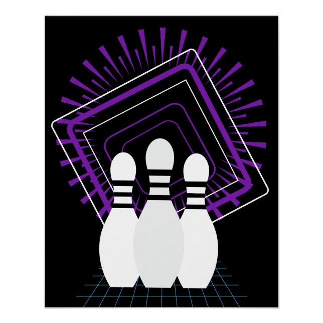 so rolle ich niedlichen Bowling Poster (Vorderseite)